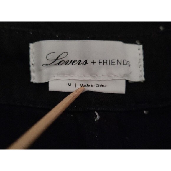 Lovers + Friends Pants Medium Black High Rise Tie Waist Midvale Revolve *FLAW - Picture 10 of 12